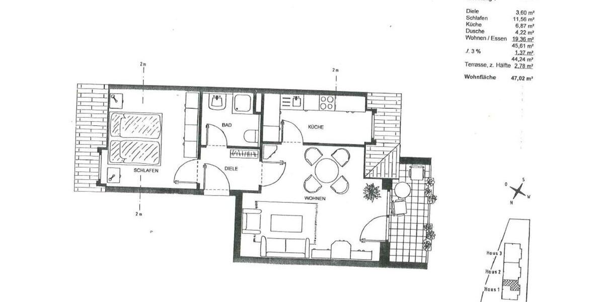 Etagenwohnung Tambach-Dietharz Dietharz - 2 Zimmer, 47 m&sup2;, 335&euro; | Angebot:24795685