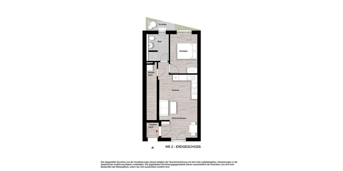 Erdgeschoßwohnung Lasbek - 2 Zimmer, 50 m&sup2;, 784&euro; | Angebot:26480239