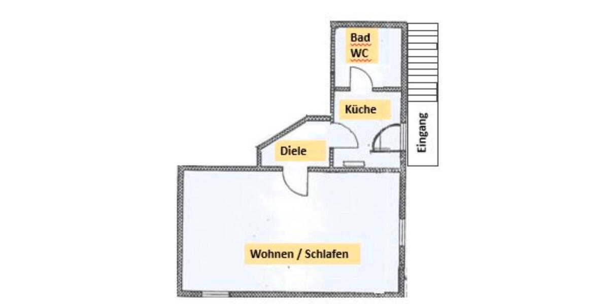Etagenwohnung Sulz am Neckar - 1 Zimmer, 50 m&sup2;, 480&euro; | Angebot:25087483