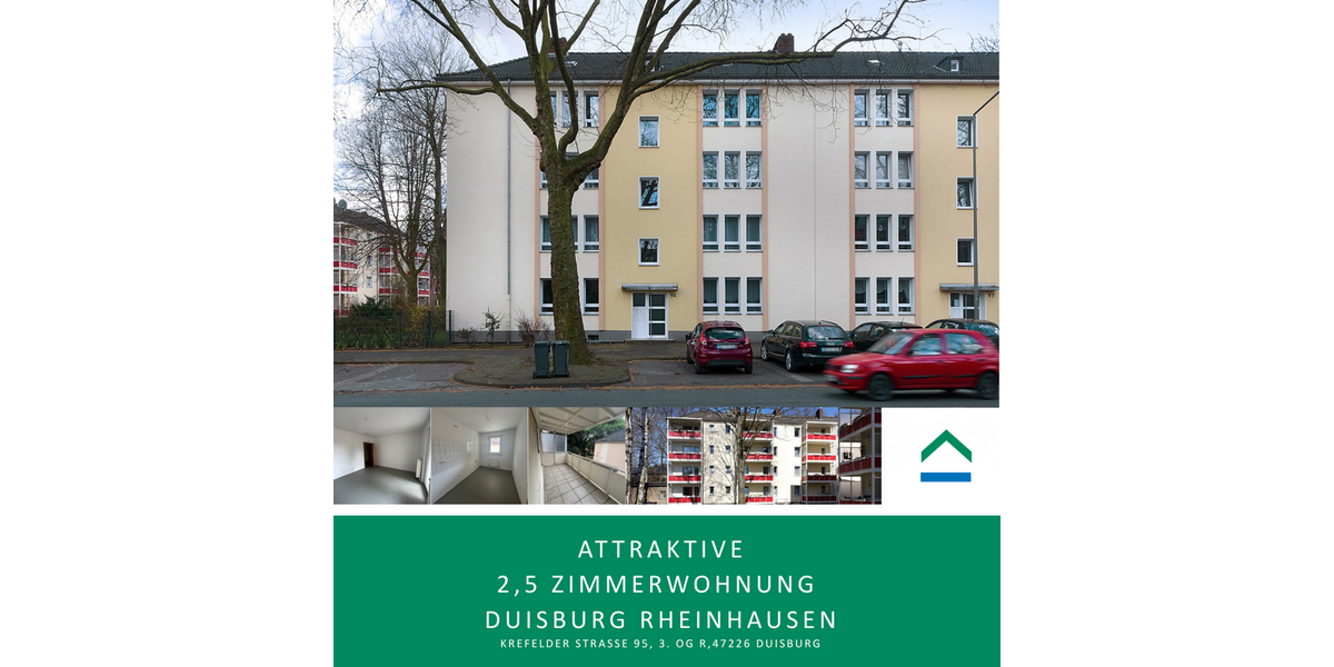 Etagenwohnung Duisburg Rheinhausen - 2.5 Zimmer, 57 m&sup2;, 460&euro; | Angebot:27279847