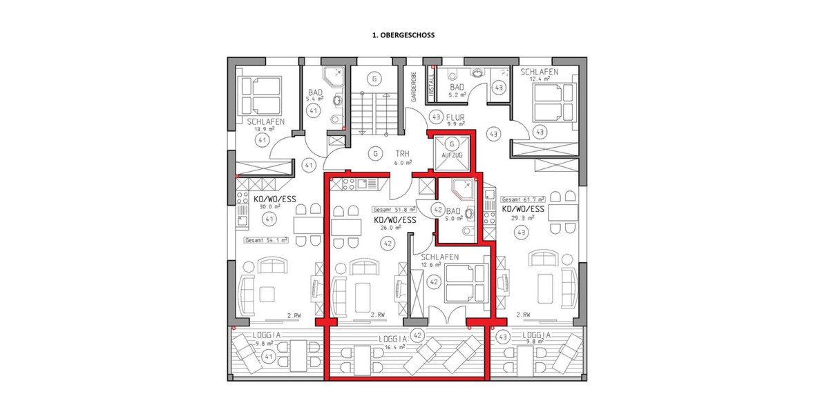 Etagenwohnung Albstadt Gemarkung Onstmettingen - 2 Zimmer, 52 m&sup2;, 670&euro; | Angebot:26367545