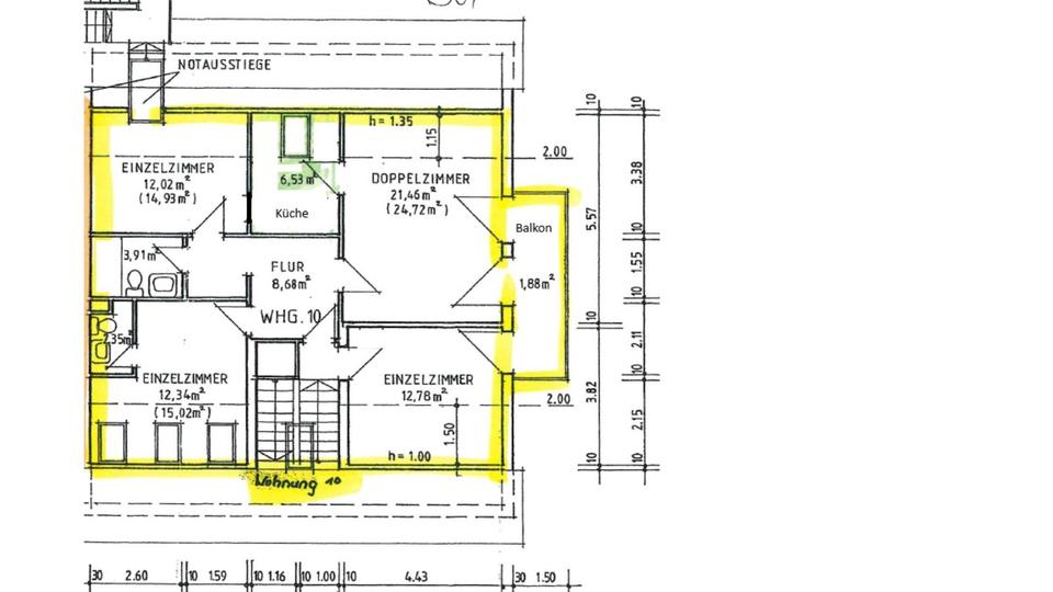 Dachgeschoßwohnung Holzminden - 2 Zimmer, 80 m&sup2;, 600&euro; | Angebot:24890445