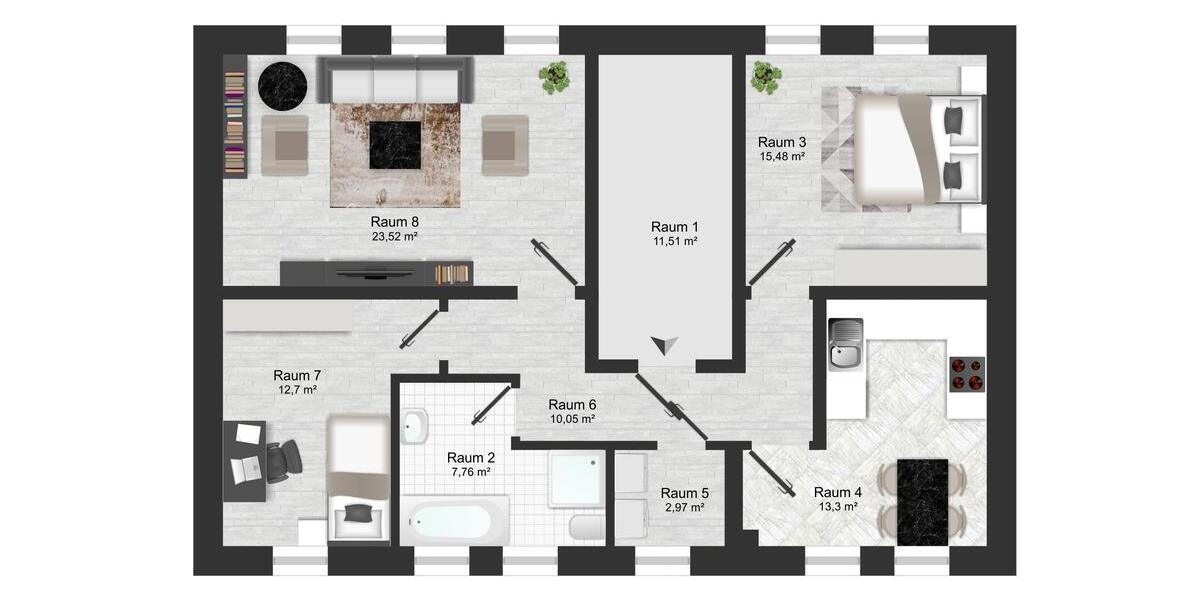 Etagenwohnung Magdeburg Beyendorf-Sohlen - 3 Zimmer, 86 m&sup2;, 880&euro; | Angebot:24001924