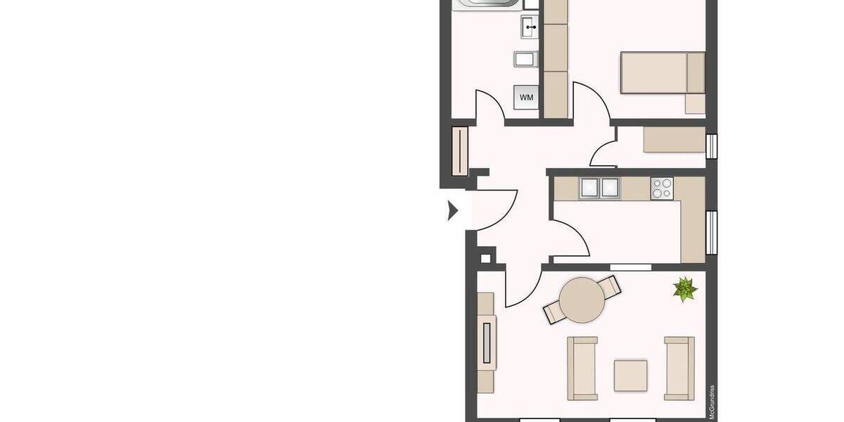 Etagenwohnung Korbach - 2 Zimmer, 50 m&sup2;, 334&euro; | Angebot:26502232