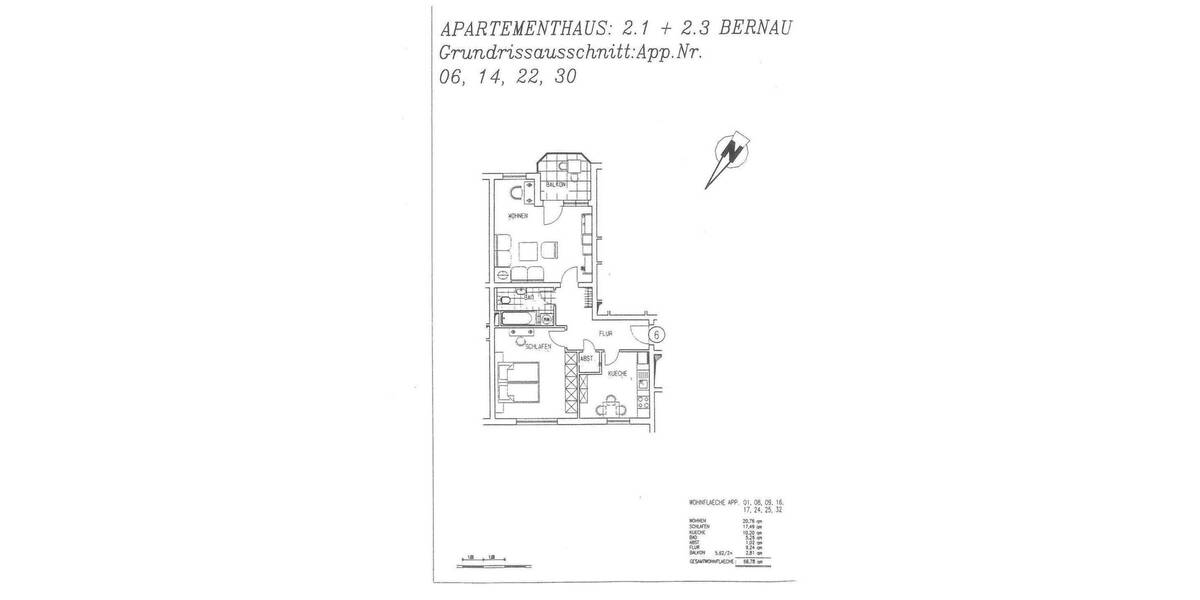 Etagenwohnung Bernau bei Berlin Bernau - 2 Zimmer, 66 m&sup2;, 805&euro; | Angebot:25895588