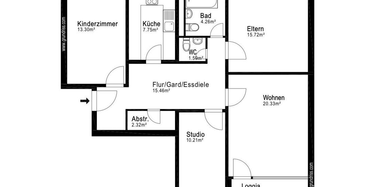Etagenwohnung Hannover Bothfeld-Vahrenheide - 4.5 Zimmer, 95 m&sup2;, 1.050&euro; | Angebot:25239113
