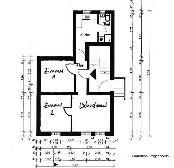 Erdgeschoßwohnung Hennef (Sieg) - 3 Zimmer, 55 m&sup2;, 450&euro; | Angebot:26702256