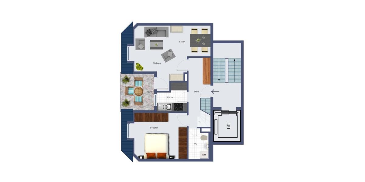 Maisonettenwohnung Ansbach - 3 Zimmer, 90 m&sup2;, 800&euro; | Angebot:22129048