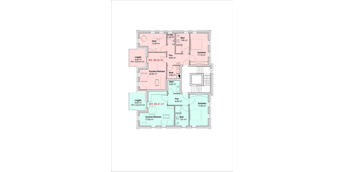 Etagenwohnung Stuhr - 3 Zimmer, 85 m&sup2;, 935&euro; | Angebot:26431890