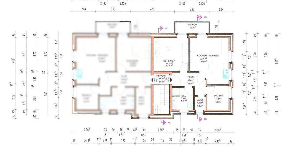 Etagenwohnung Dollern - 2 Zimmer, 56 m&sup2;, 880&euro; | Angebot:24544190