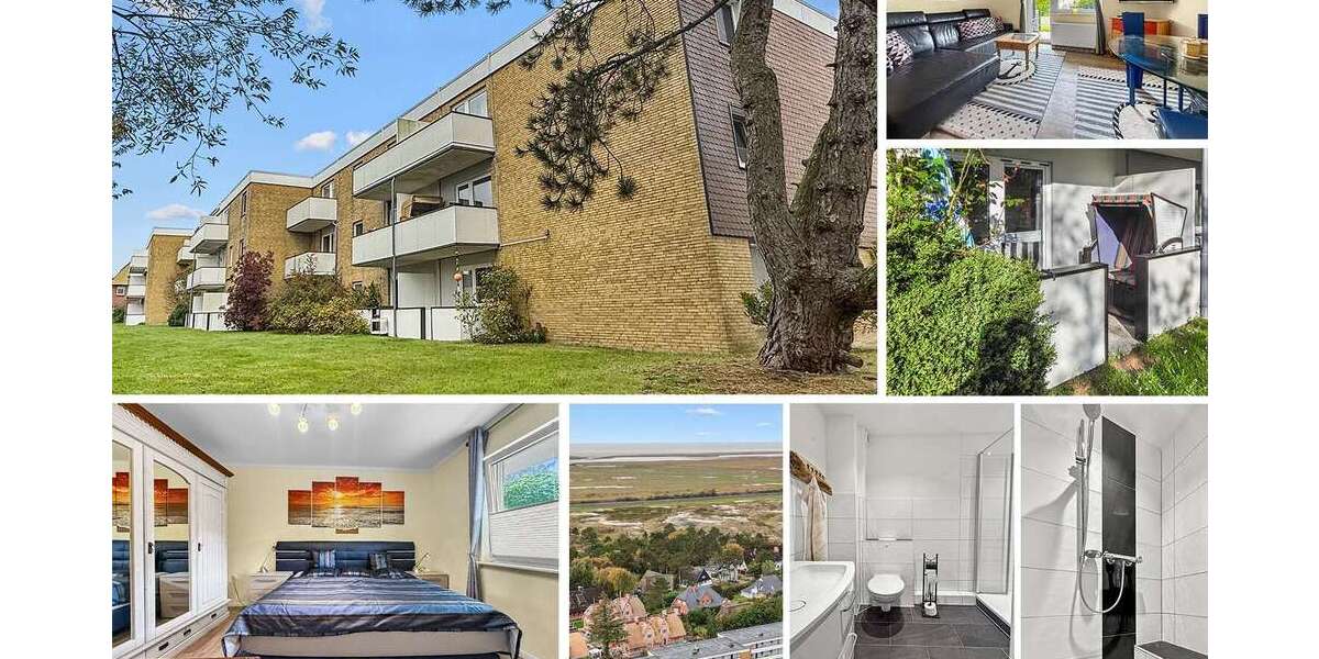 Etagenwohnung Sankt Peter-Ording Ording - 2 Zimmer, 59 m&sup2;, 990&euro; | Angebot:24015701