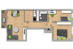 Etagenwohnung Eisenach - 3 Zimmer, 61 m&sup2;, 380&euro; | Angebot:26424062