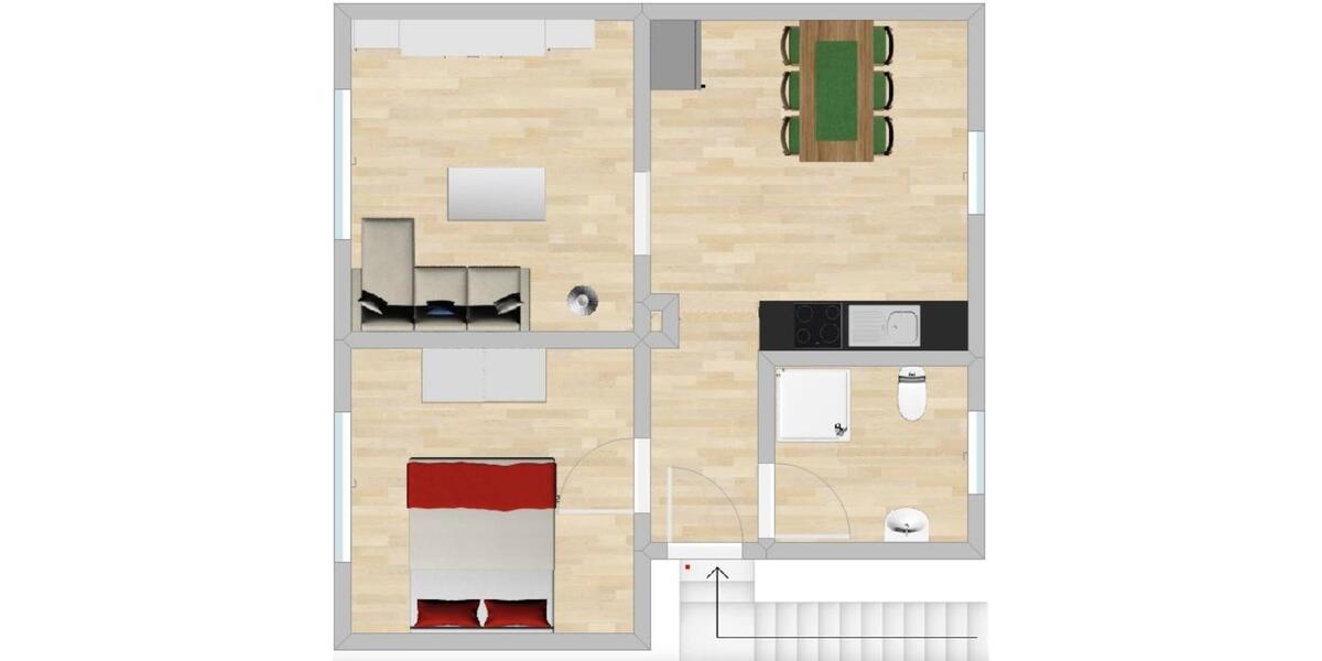 Etagenwohnung Eppelborn - 2 Zimmer, 55 m&sup2;, 450&euro; | Angebot:25238504