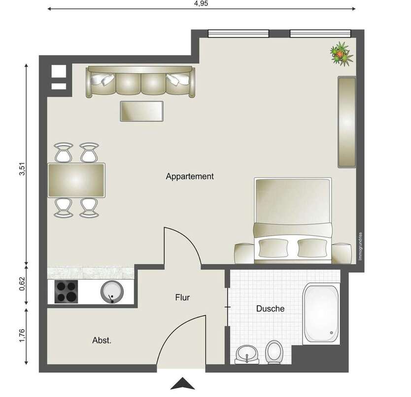 Wohnen auf Zeit in Bonn 995 € 1 zimmer
