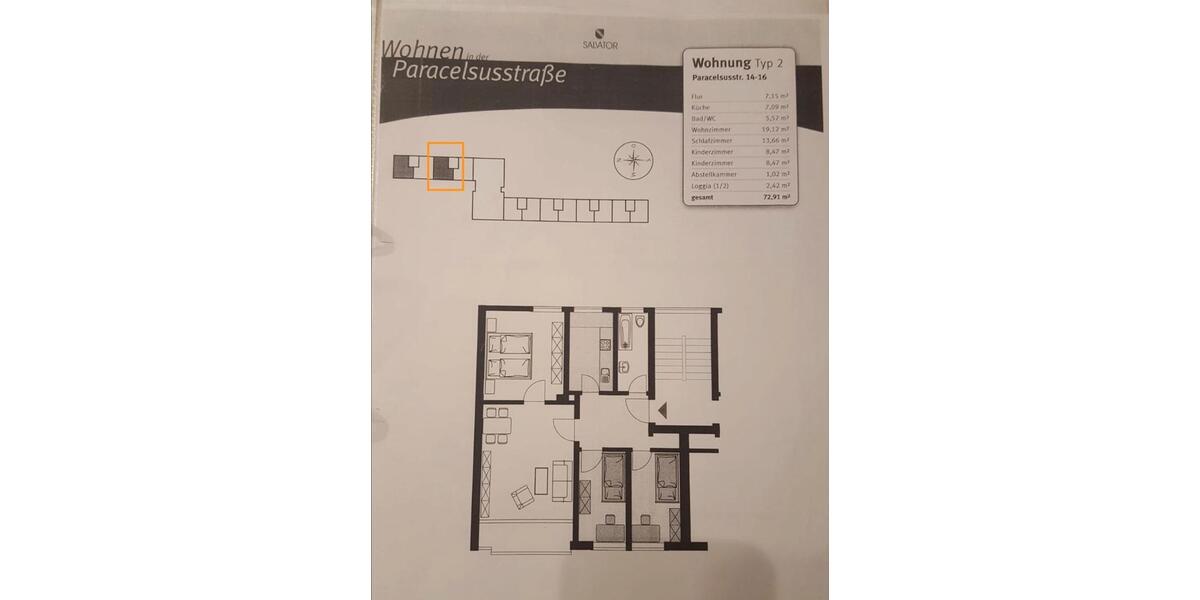 Etagenwohnung München Schwabing-Freimann - 4 Zimmer, 73 m&sup2;, 2.550&euro; | Angebot:26625211