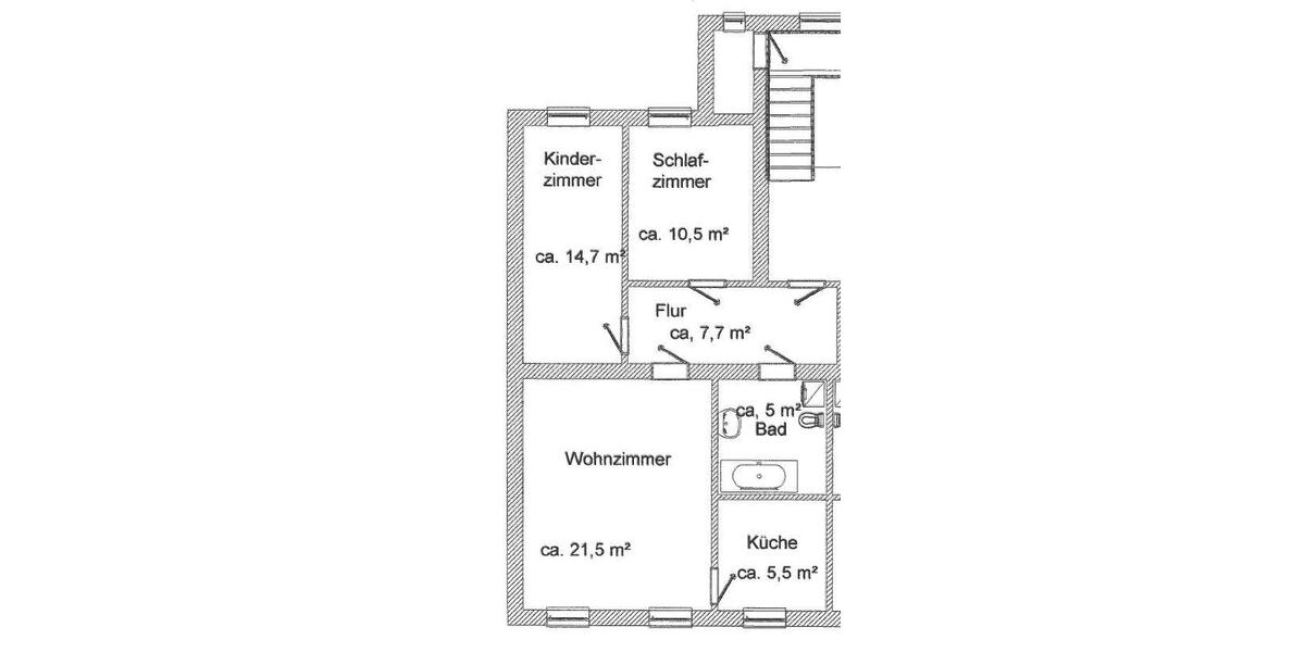 Etagenwohnung Werdau - 3 Zimmer, 66 m&sup2;, 328&euro; | Angebot:26637298