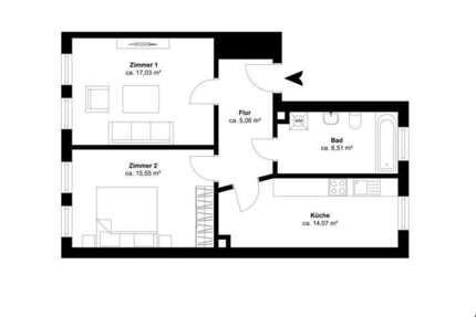Wohnung zum Mieten in Leipzig Lindenau 515 € 60 m²