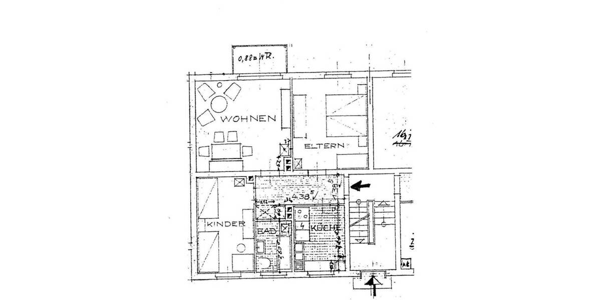 Etagenwohnung Schöningen Hoiersdorf - 3 Zimmer, 68 m&sup2;, 400&euro; | Angebot:25898840