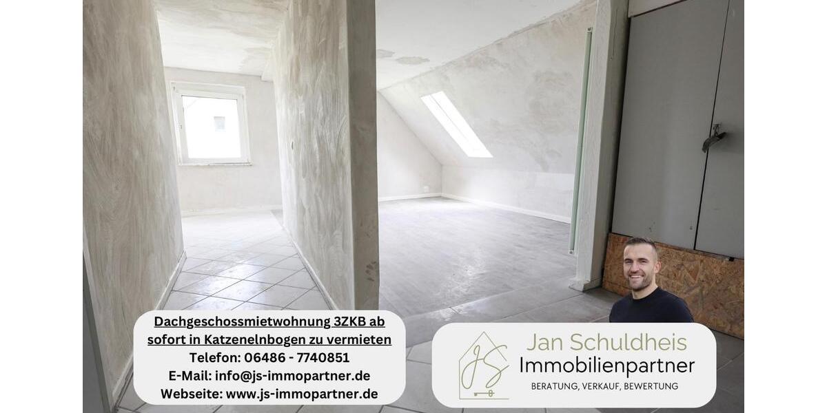Dachgeschoßwohnung Katzenelnbogen - 3 Zimmer, 90 m&sup2;, 675&euro; | Angebot:21810508