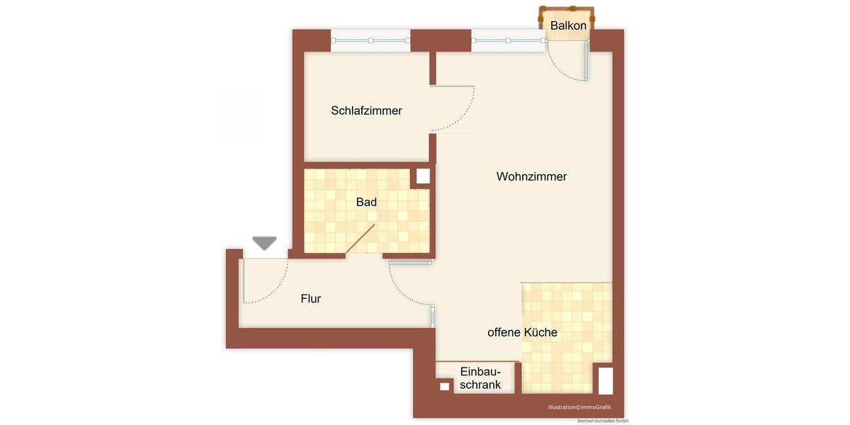 Erdgeschoßwohnung Elmshorn - 1.5 Zimmer, 42 m&sup2;, 705&euro; | Angebot:25418676