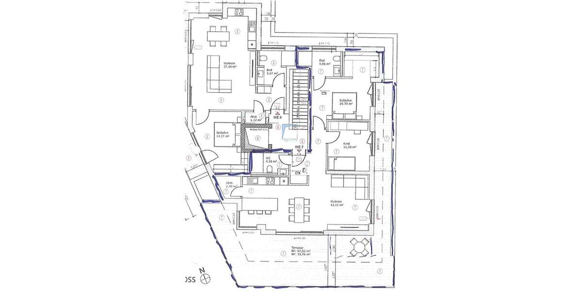 Etagenwohnung Neuwied Block - 3 Zimmer, 119 m&sup2;, 1.750&euro; | Angebot:27357579