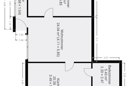 75 m²- Souterrain Wohnung 2 zimmer