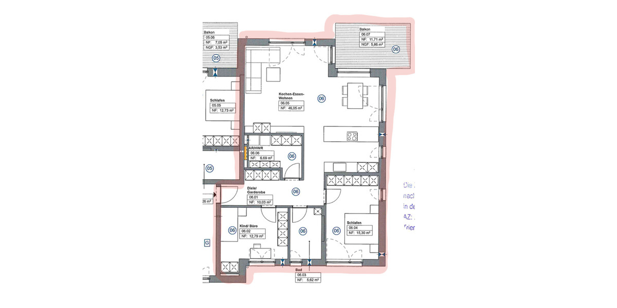 Etagenwohnung Trierweiler Haus Ferring - 3 Zimmer, 103 m&sup2;, 1.450&euro; | Angebot:24821092
