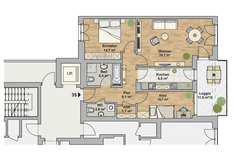 +++ Modernes Wohnen am Wasser - 3-Raumwohnung mit Loggia und traumhaftem Elbblick +++ 3 zimmer