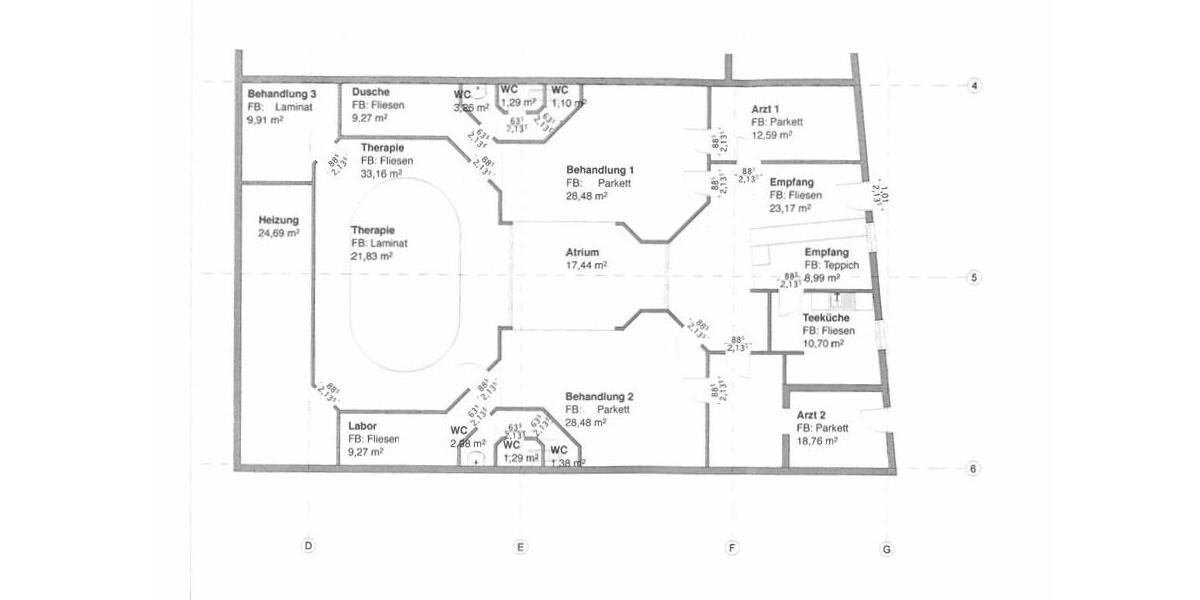 Außergewöhnliche Gewerbefläche für Kosmetik, Sport, Musik, Kunst oder ärztliche Einrichtungen mit viel Platz und kleinem Außenbereich, Parkplatzanmietung möglich zimmer