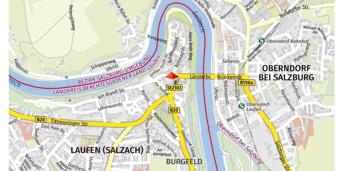 Etagenwohnung Laufen - 2 Zimmer, 46 m&sup2;, 500&euro; | Angebot:26542397