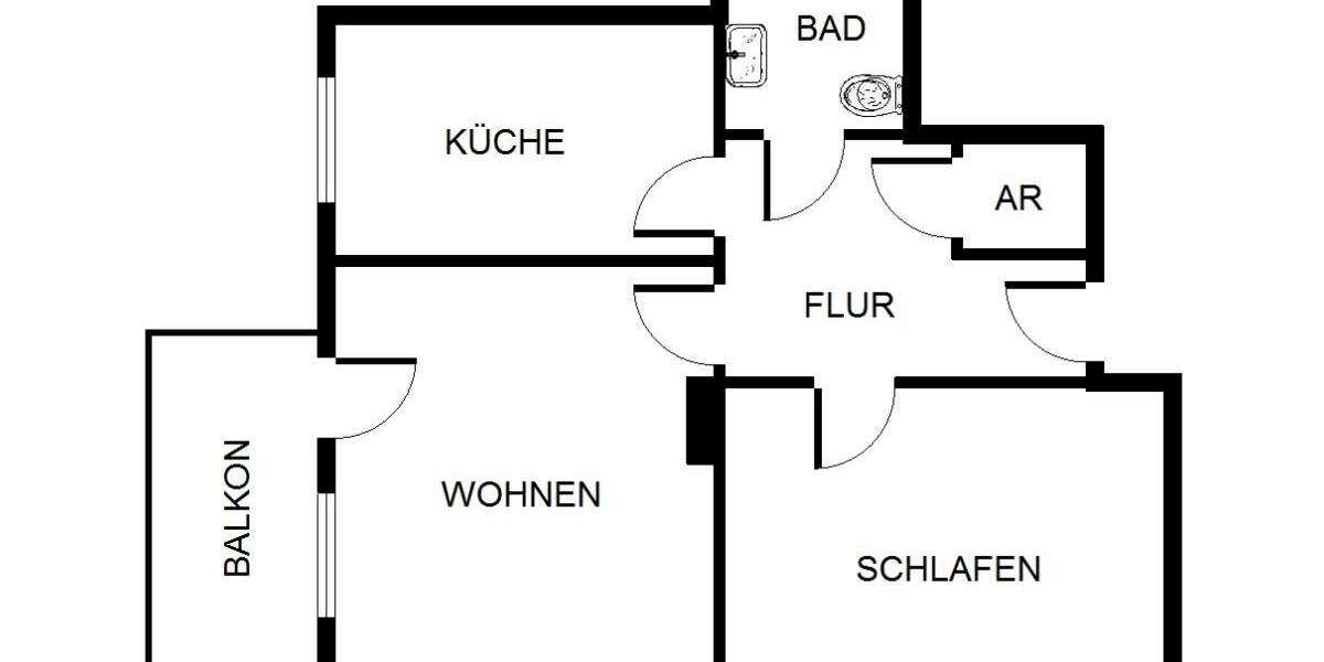 Wohnung zum Mieten in Gelsenkirchen 389 € 58.07 m² 2 zimmer