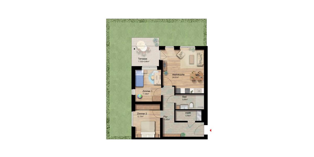 Exklusive Neubau-Wohnung im Herzen von Friedrichsfehn! Bezugsfertig 01.03.2026! 3 zimmer