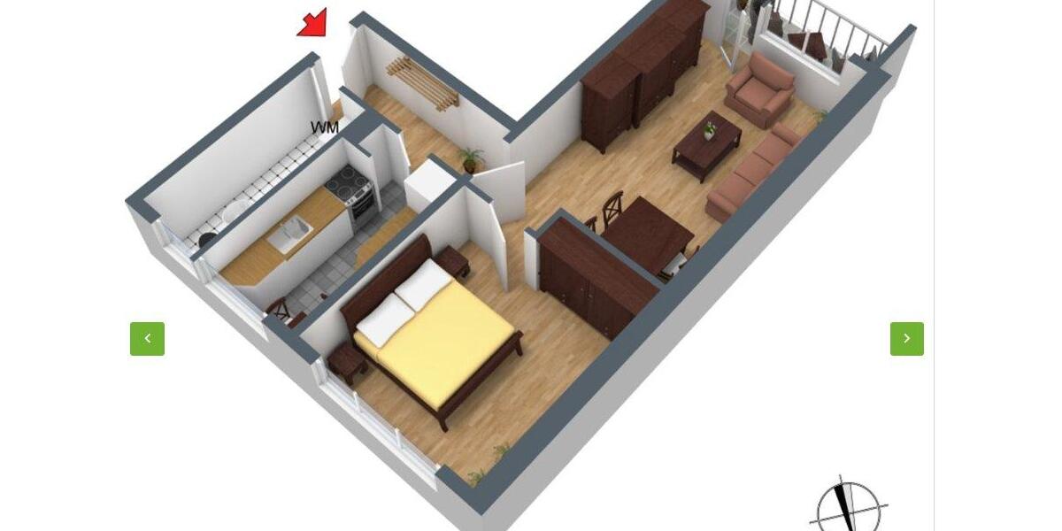 Etagenwohnung Zeitz - 2 Zimmer, 49 m&sup2;, 298&euro; | Angebot:26223232