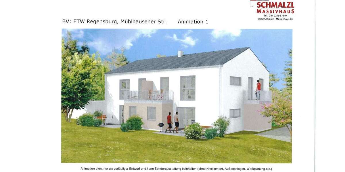 Etagenwohnung Regensburg Wutzlhofen - 2 Zimmer, 58 m&sup2;, 899&euro; | Angebot:25594105