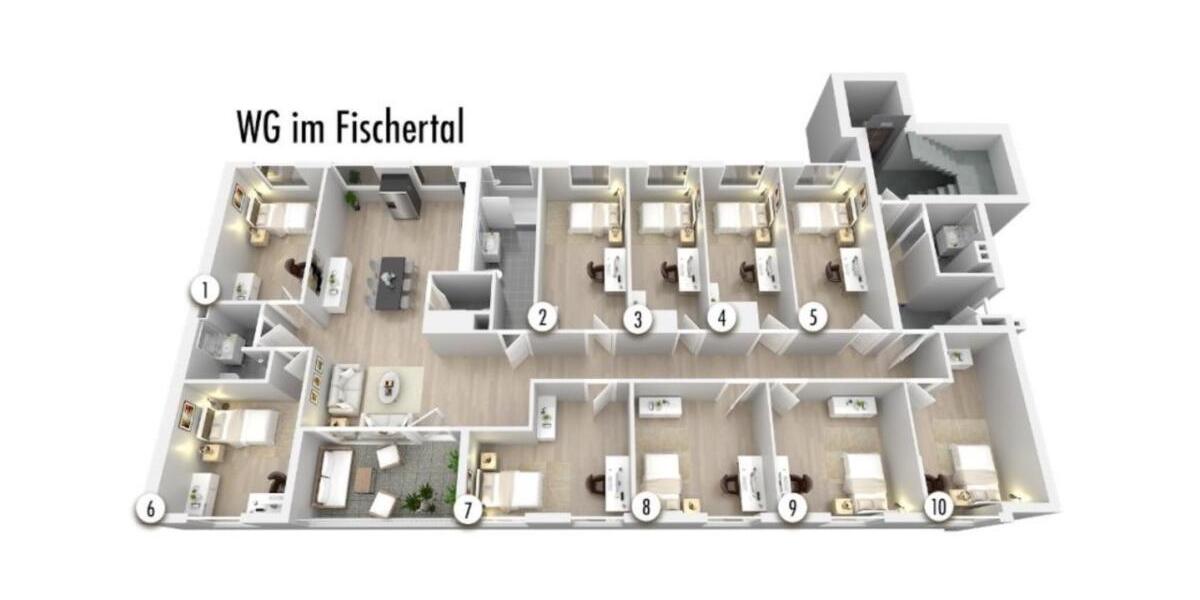 Wohnen auf Zeit Wuppertal Lichtenplatz - 1 Zimmer, 15 m&sup2;, 330&euro; | Angebot:25162272