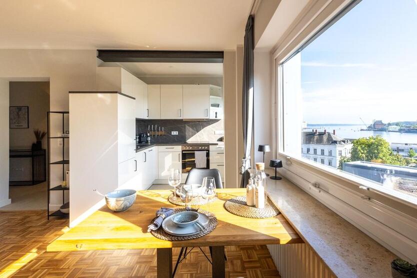 Möblierte DesignWohnung mit Blick auf die Flensburger Förde