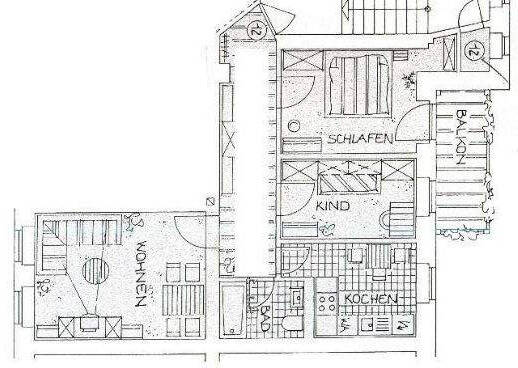 Etagenwohnung Chemnitz Hilbersdorf - 3 Zimmer, 66 m&sup2;, 372&euro; | Angebot:26320317