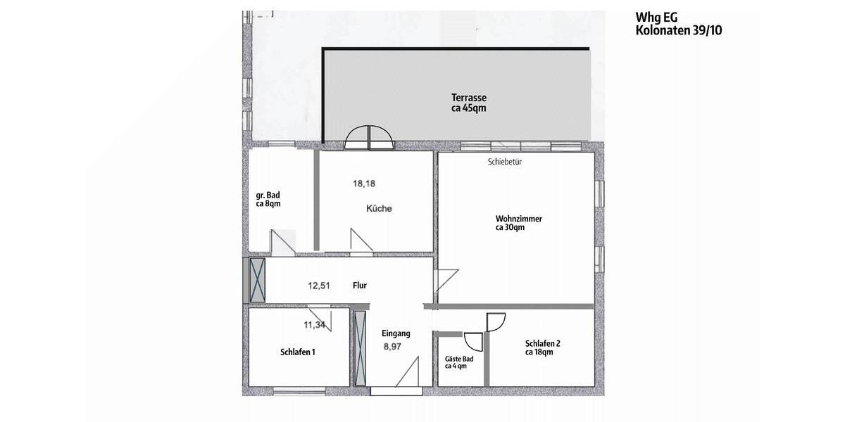 Erdgeschoßwohnung Oldenburg Bloherfelde - 3 Zimmer, 120 m&sup2;, 1.750&euro; | Angebot:26463807