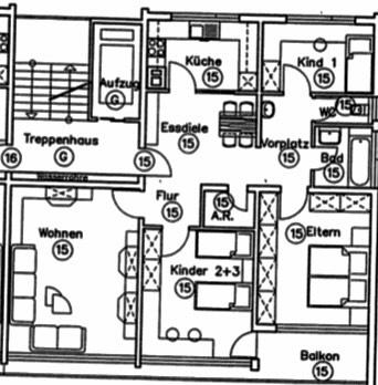 Etagenwohnung Benningen am Neckar - 4 Zimmer, 100 m&sup2;, 1.350&euro; | Angebot:25045543