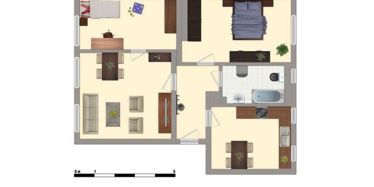 Etagenwohnung Merseburg - 3 Zimmer, 50 m&sup2;, 325&euro; | Angebot:26017588