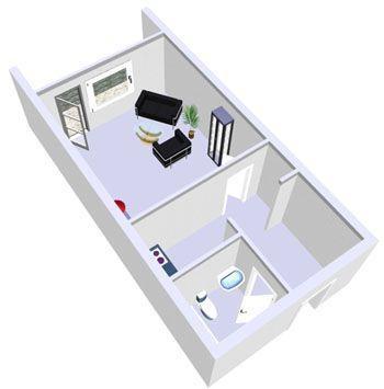 Etagenwohnung Kiel Schreventeich - 1 Zimmer, 34 m&sup2;, 403&euro; | Angebot:26053469