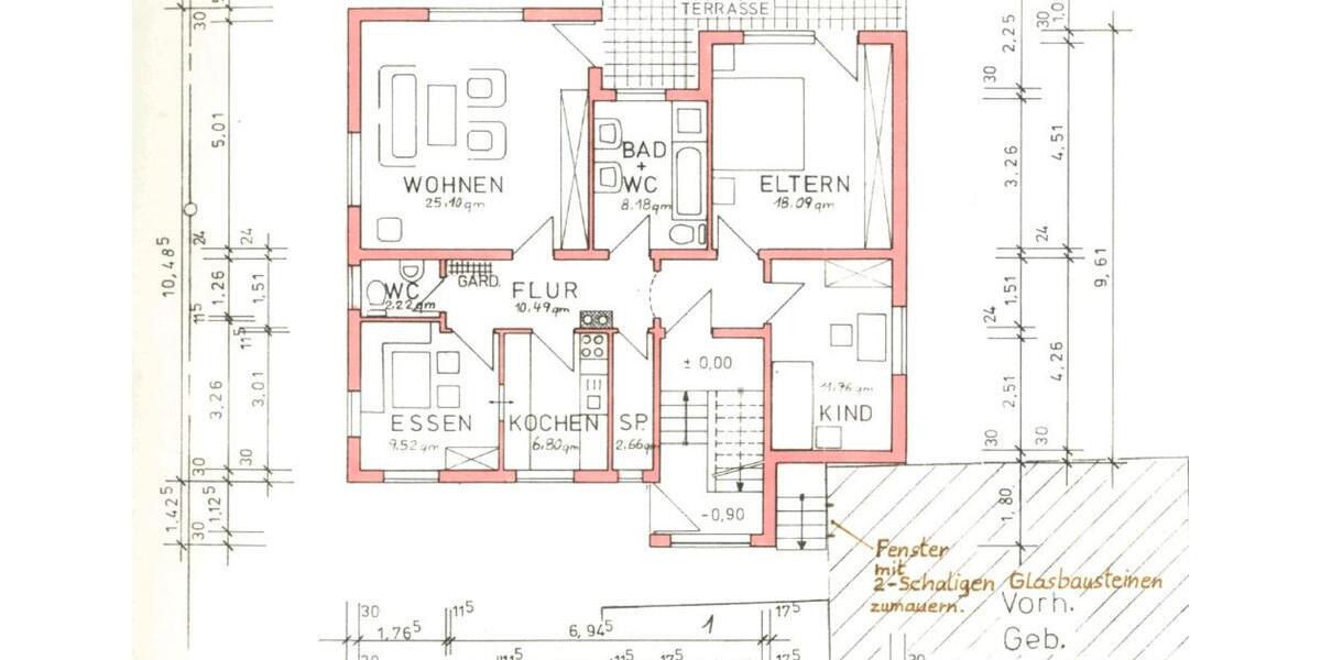 Etagenwohnung Unterschneidheim - 3.5 Zimmer, 95 m&sup2;, 710&euro; | Angebot:25960802