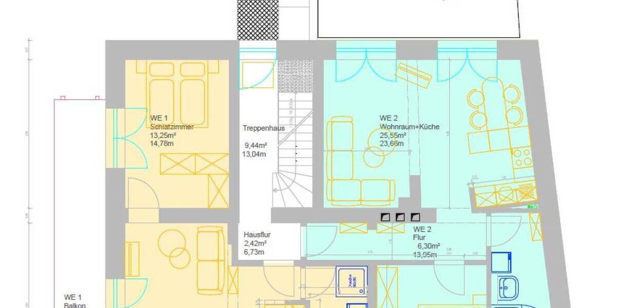 Etagenwohnung Teupitz - 2 Zimmer, 60 m&sup2;, 759&euro; | Angebot:26731151