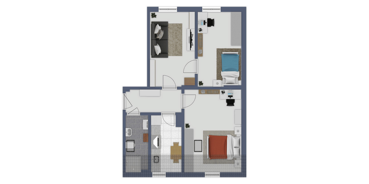Etagenwohnung Stralsund Tribseer - 3 Zimmer, 61 m&sup2;, 493&euro; | Angebot:26820509