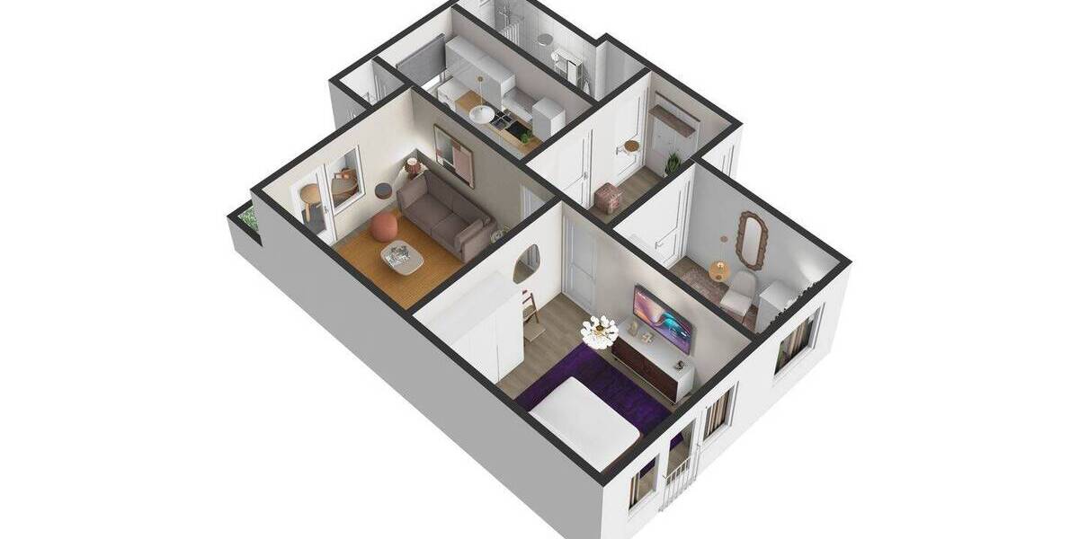 Etagenwohnung Hamburg Hamm - 3 Zimmer, 54 m&sup2;, 769&euro; | Angebot:26686590