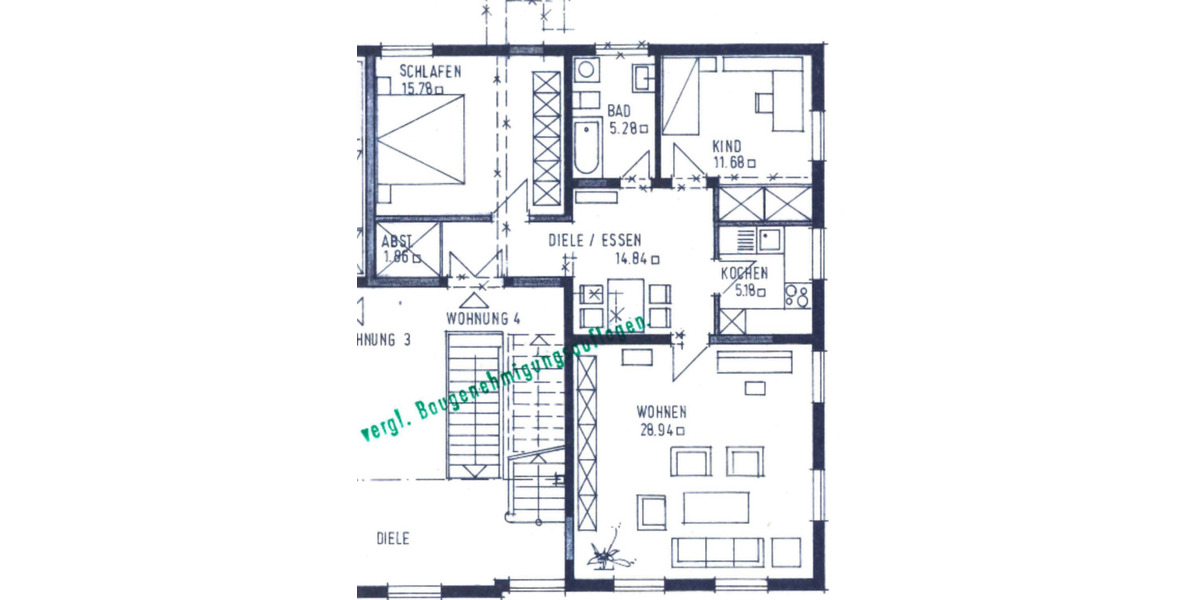 Etagenwohnung Steinheim - 3 Zimmer, 80 m&sup2;, 480&euro; | Angebot:24847181
