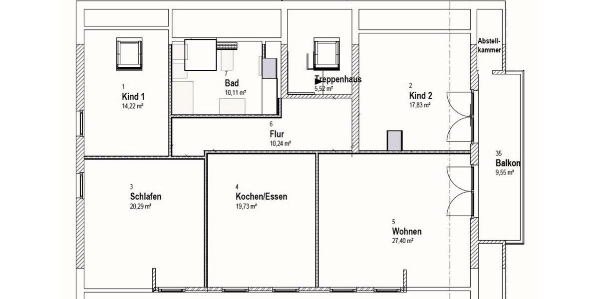 Dachgeschoßwohnung Geroda - 4.5 Zimmer, 124 m&sup2;, 850&euro; | Angebot:25537200