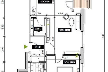 Wohnung Wolfsburg - 2 Zimmer, 69 m&sup2;, 855&euro; | Angebot:25810437