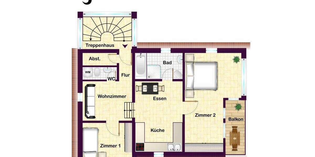 Etagenwohnung Crailsheim - 3 Zimmer, 135 m&sup2;, 1.200&euro; | Angebot:25664400