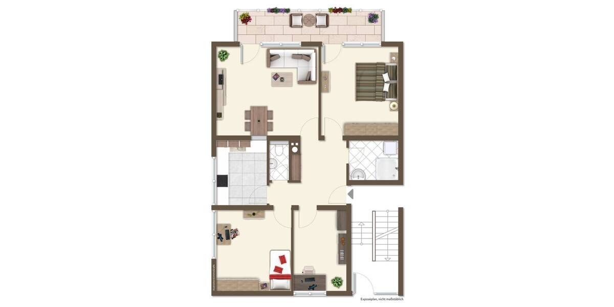 Etagenwohnung Rottweil - 4 Zimmer, 88 m&sup2;, 790&euro; | Angebot:26065326